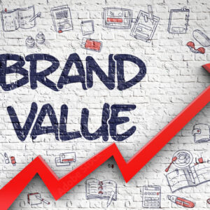 Brand Value Drawn on Brick Wall.