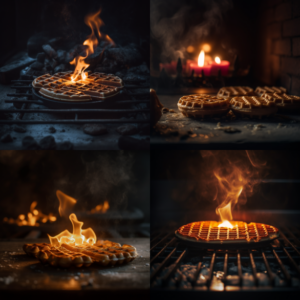 Generate fire photographs with Midjourney