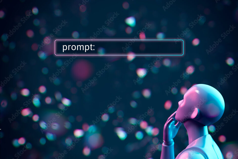 Artificial intelligence AI think about prompt