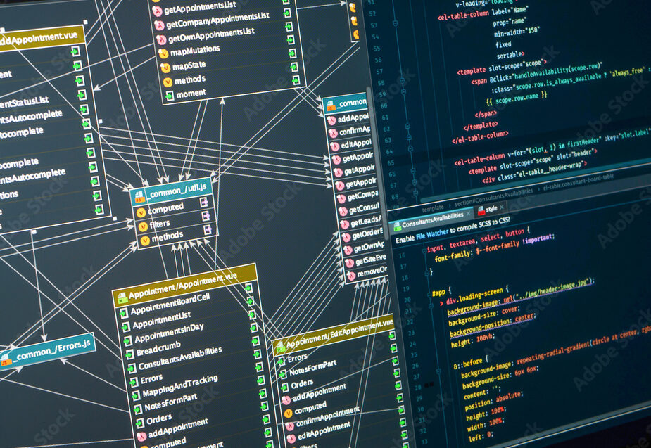 Back-end project architecture development. Database diagram, markup. Integrated Development Environment