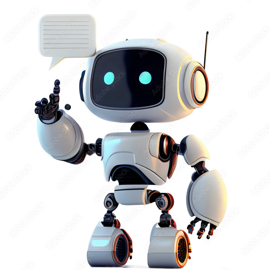 chatbot talking on transparent background, chatgpt, AI robot, artificial intelligence