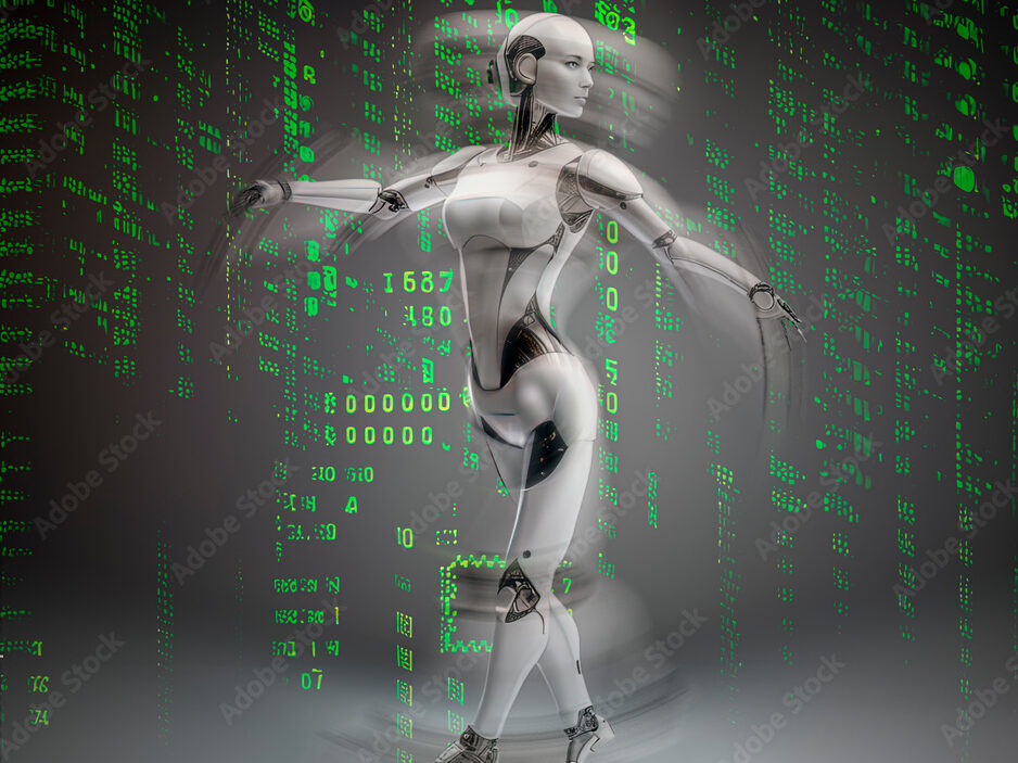 Dancing woman robot