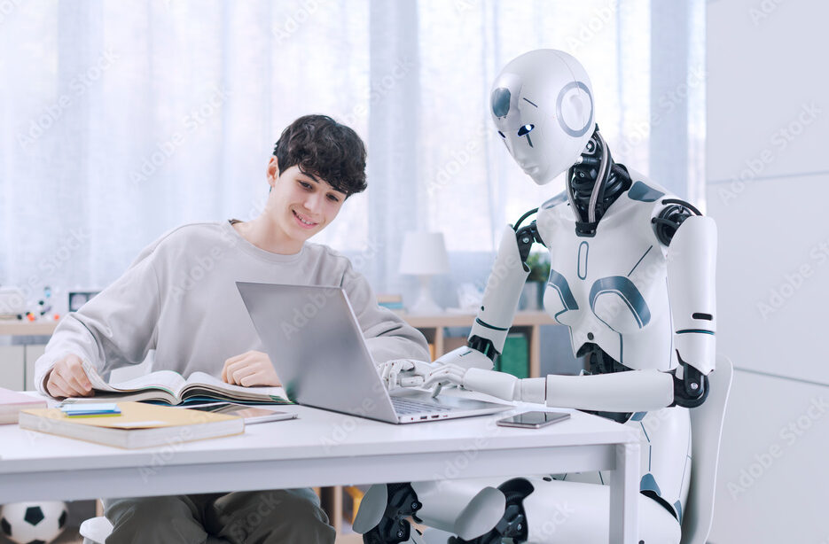 Studying with a robot