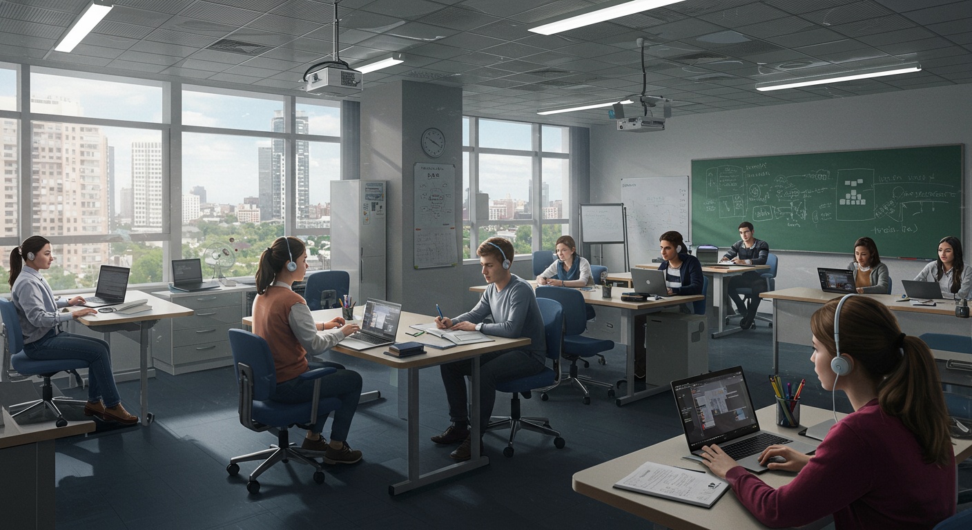 How AI Voice Enhances E-Learning Experiences illustration