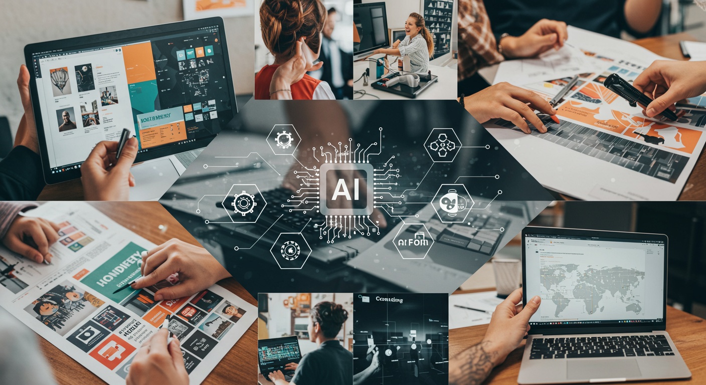 Top AI Tools: Elevating Print Media Marketing illustration