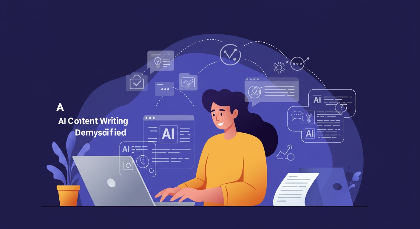 AI Content Writing Demystified Your First Steps to Success illustration