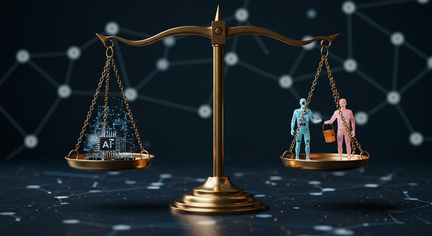 AI Ethics Navigating Moral Dilemmas In Productivity Tech illustration