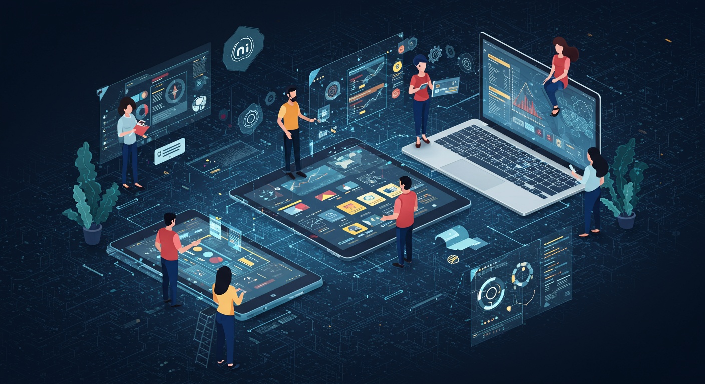 Create Powerful Apps Without Code Exploring AI Development Platforms illustration