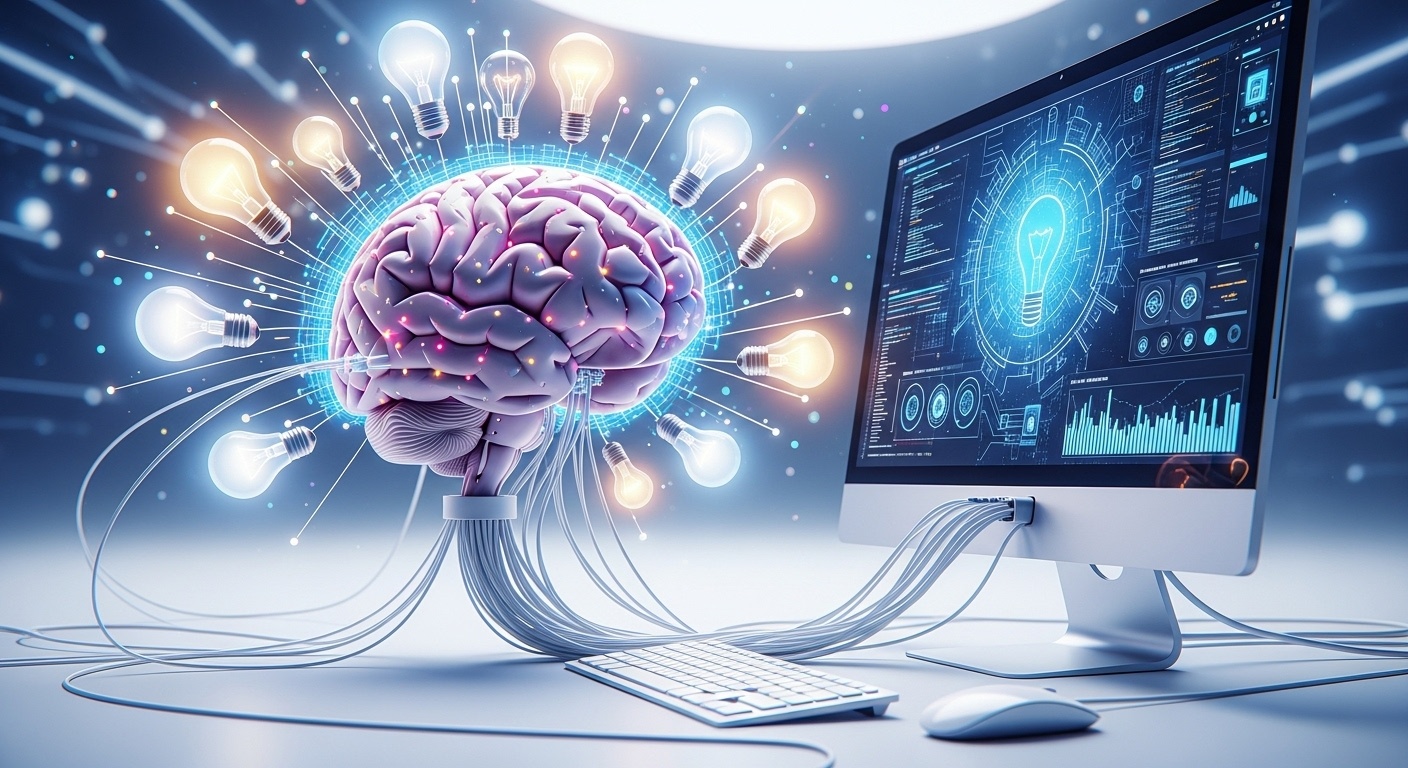 Effortless Content Ideas Generate Engaging Posts with AI illustration