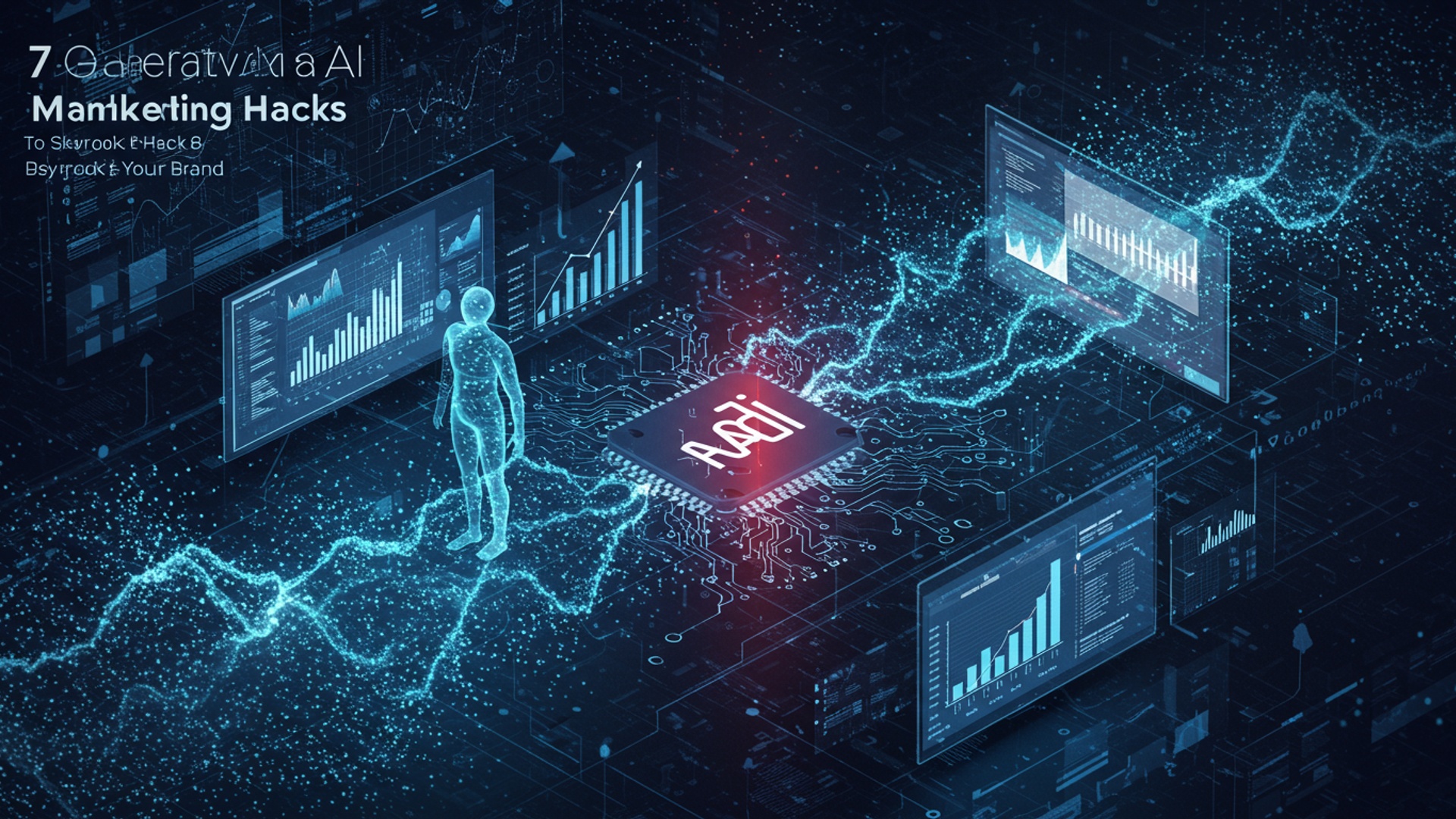 7 Generative AI Marketing Hacks to Skyrocket Your Brand illustration