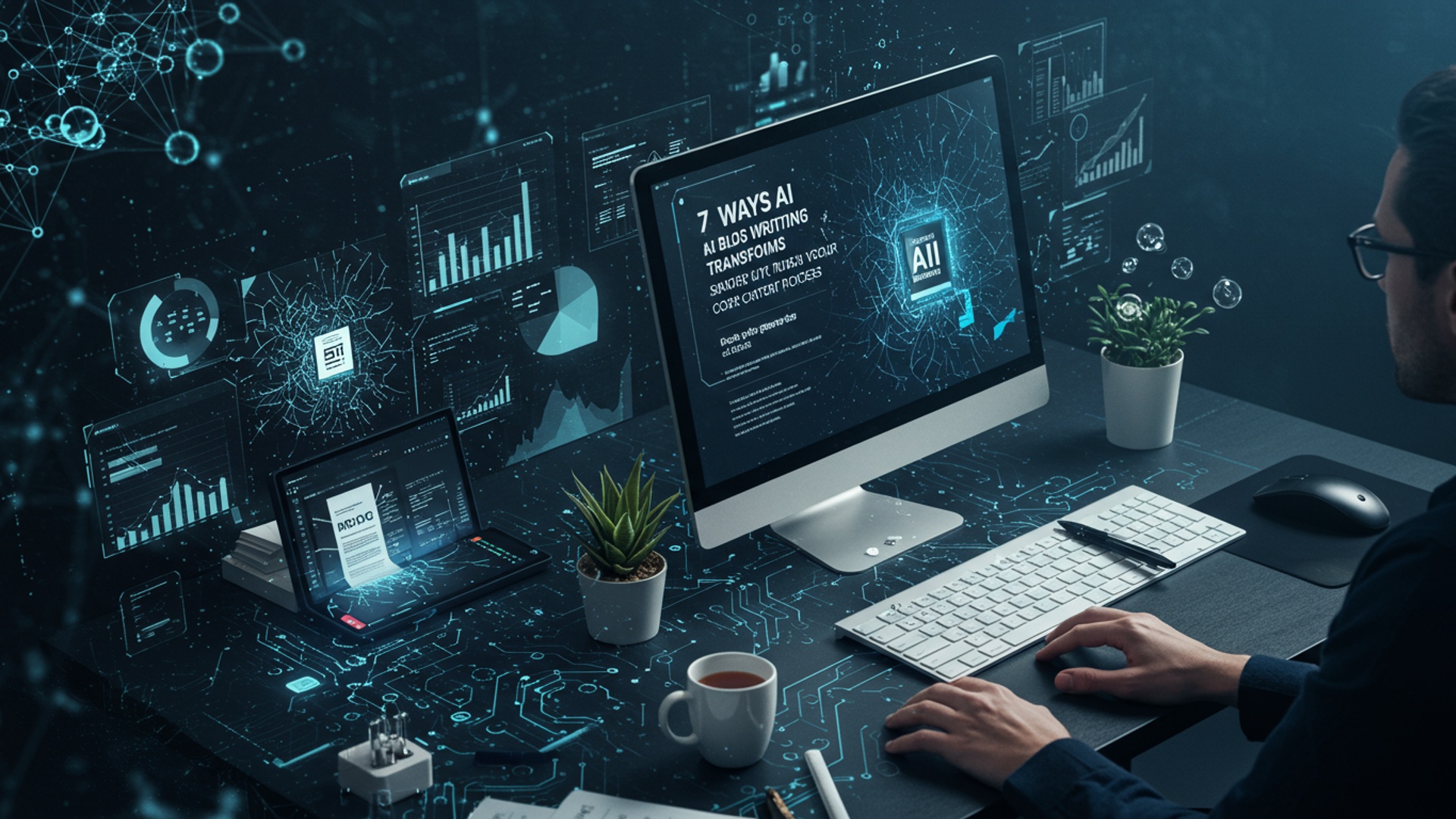 7 Ways AI Blog Writing Transforms Your Content Process illustration