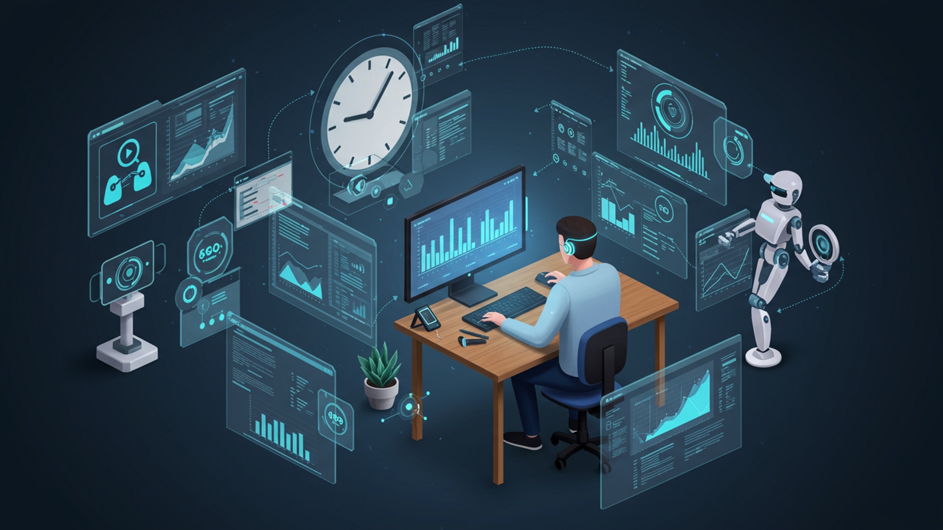 Reclaim Your Day The Top 5 AI Tools for Maximum Productivity illustration