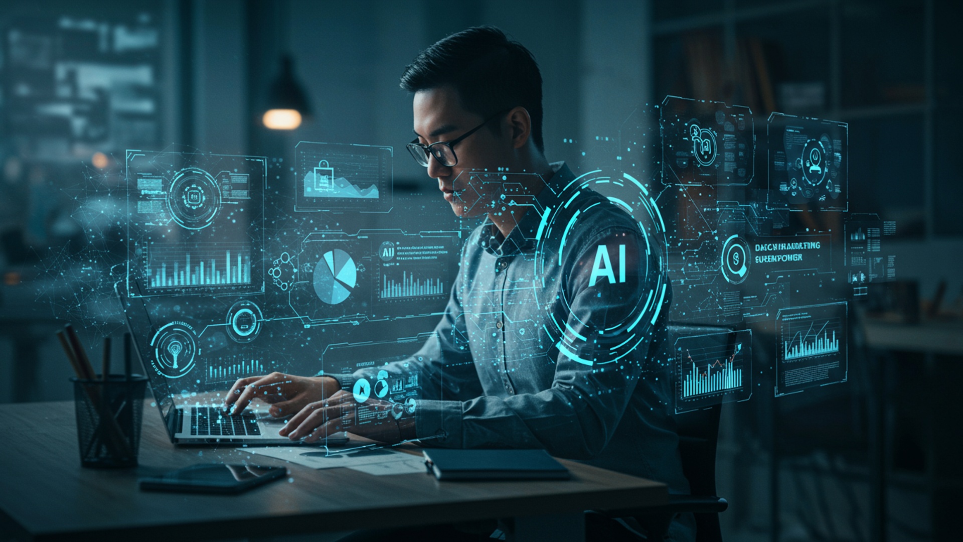 Unlock Marketing Superpowers 5 AI Tools Every Marketer Needs Now illustration