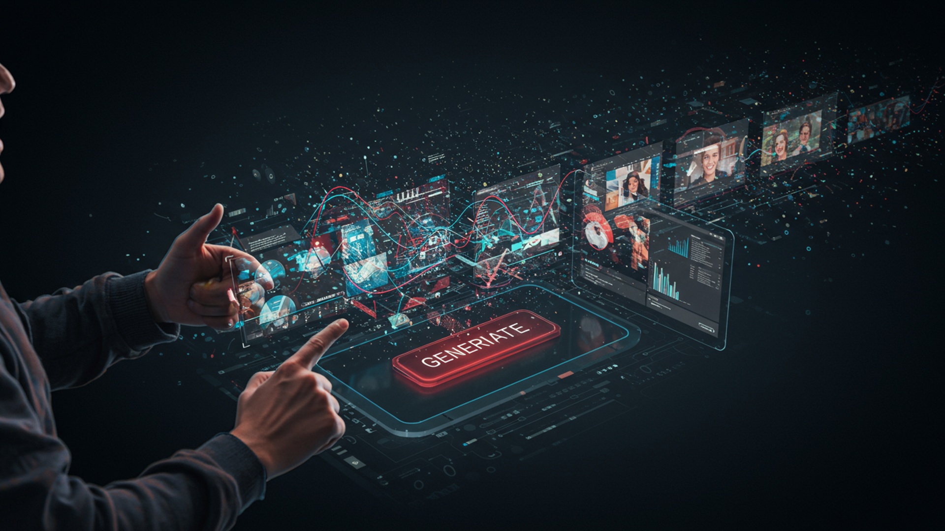 Transform Your Content Create Engaging Videos with AI No Skills Needed illustration