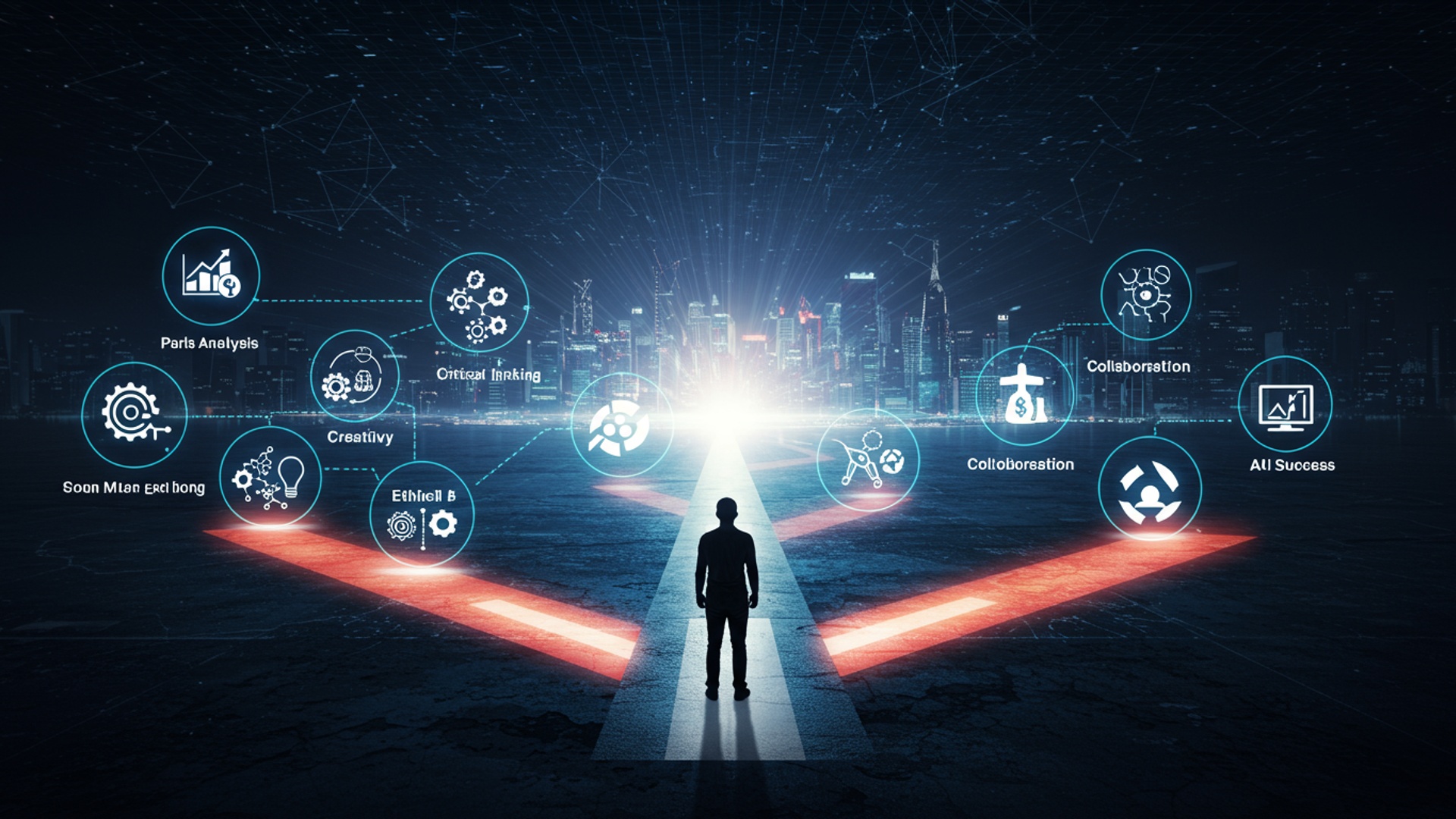 Unlock Your Potential 5 Key Skills for AI Success illustration