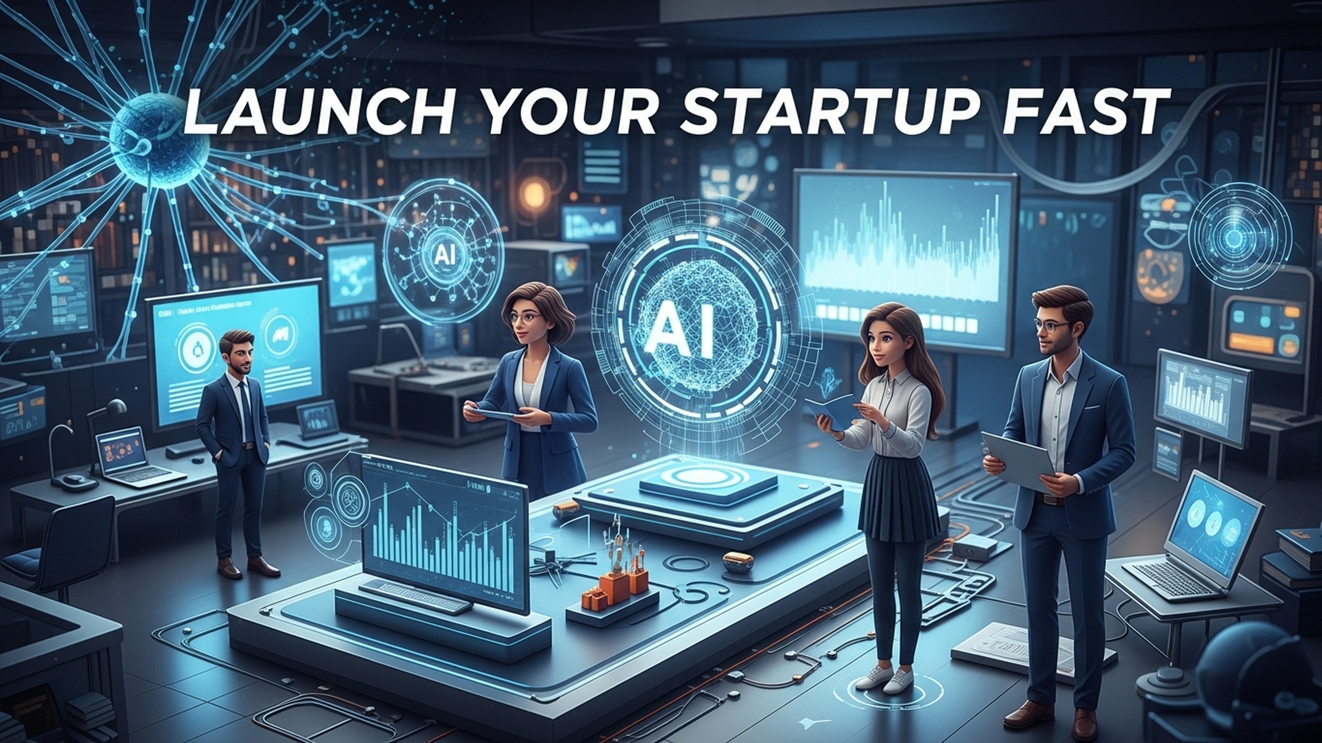 Launch Your Startup Fast 7 AI Tools for Building a Minimum Viable Product illustration