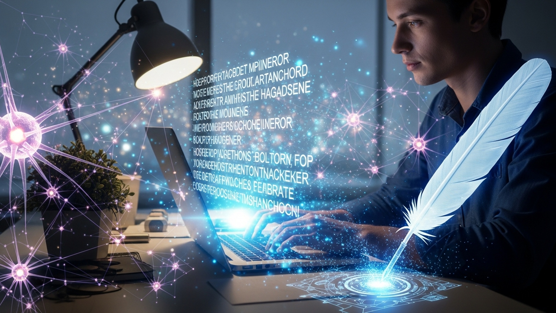 Unlock Your AI Writing Career 7 Steps to Success illustration