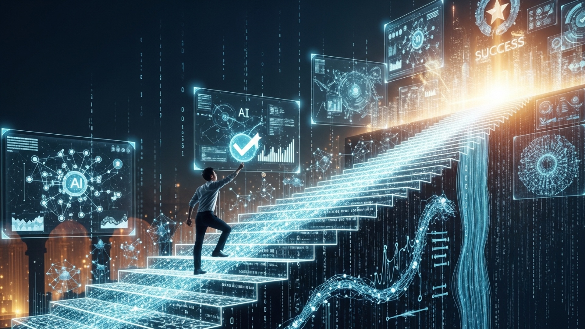 Unlock Your Dream AI Career 7 Steps to Get Hired illustration