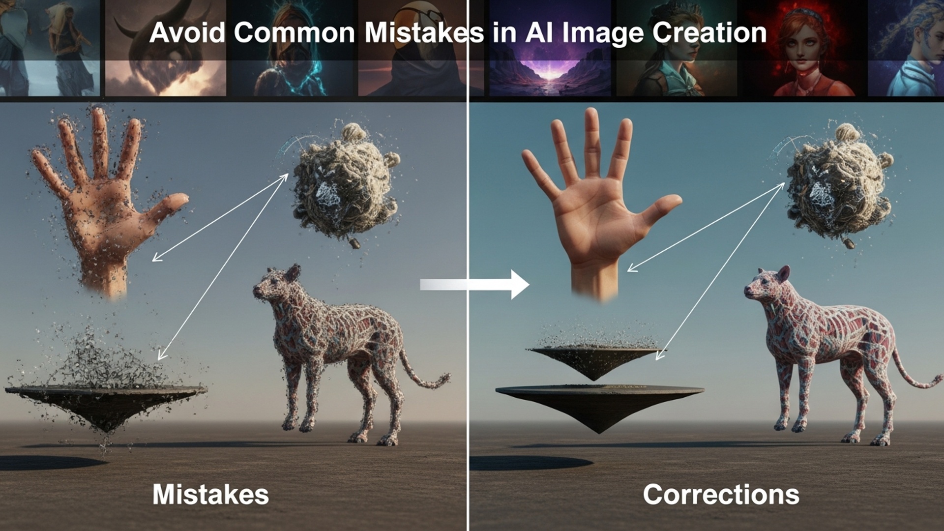 Avoid Common Mistakes in AI Image Creation Your Visual Guide illustration