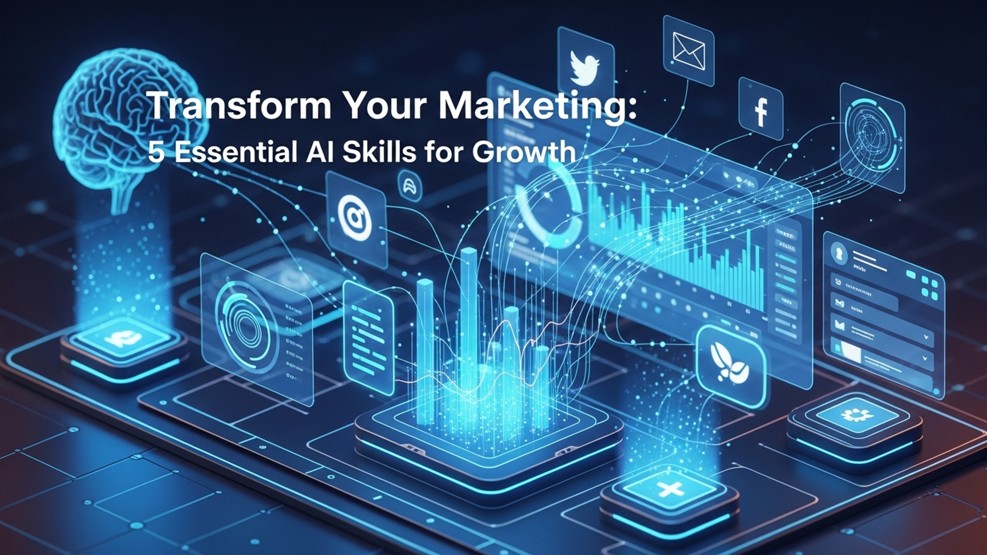 Transform Your Marketing 5 Essential AI Skills for Growth illustration