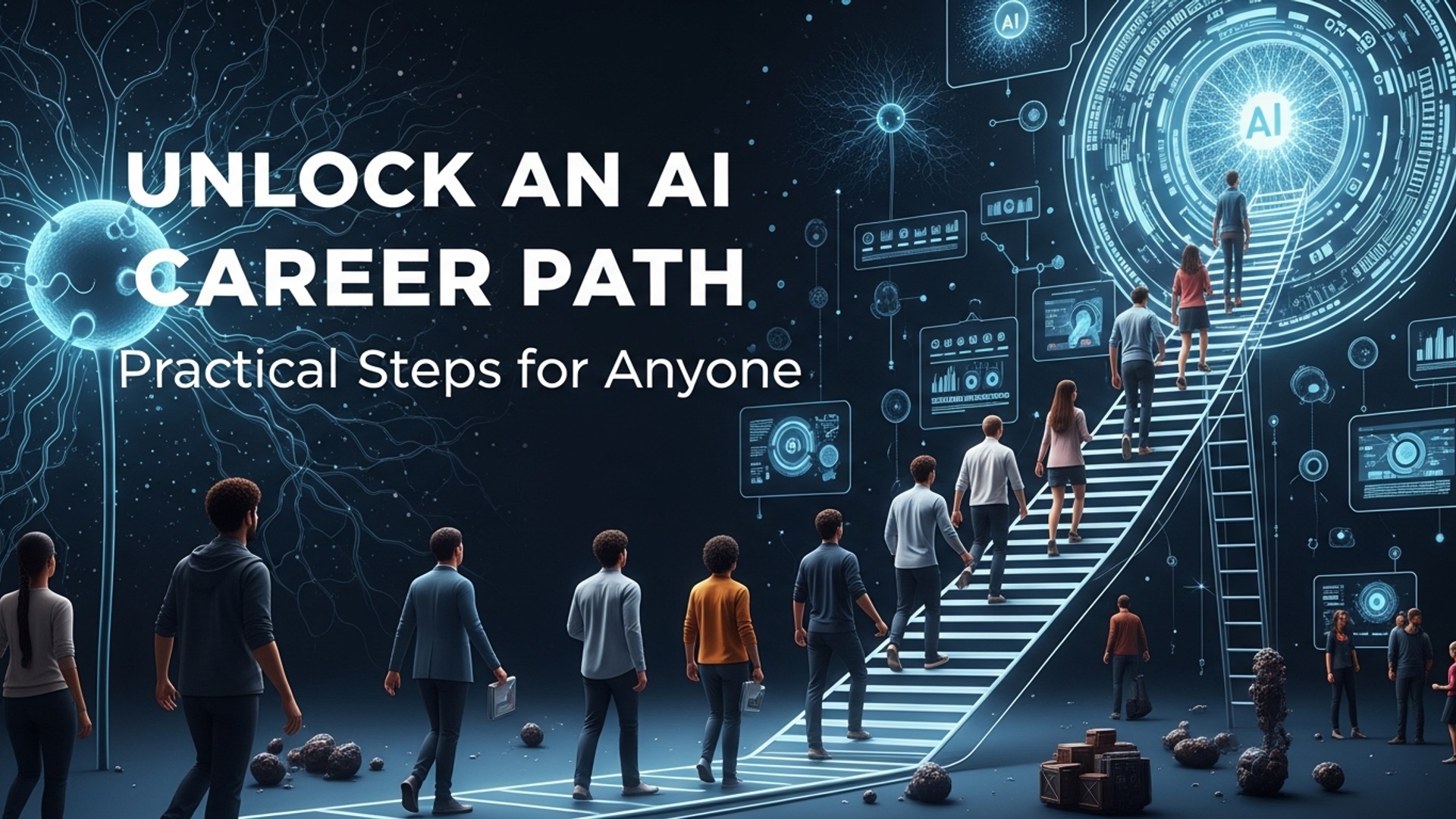Unlock an AI Career Path Practical Steps for Anyone illustration