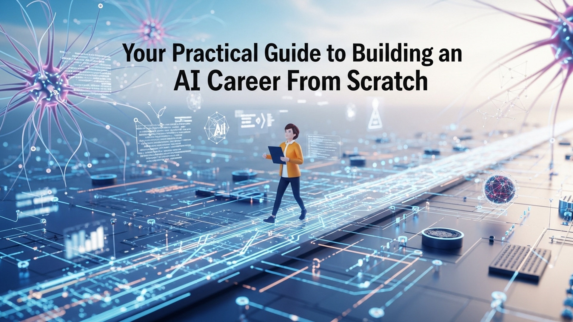 Your Practical Guide to Building an AI Career From Scratch illustration